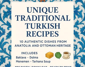 Receitas Turcas em PDF | 10 Pratos Mediterrâneos Autênticos | Livro de Receitas Digital para Download Instantâneo