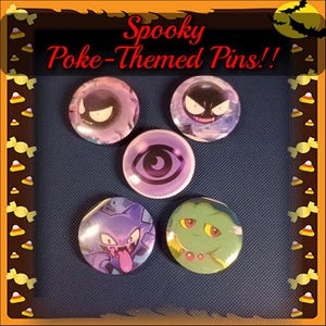 Spookymon Halloween Poke Pin Set (HANDMADE)