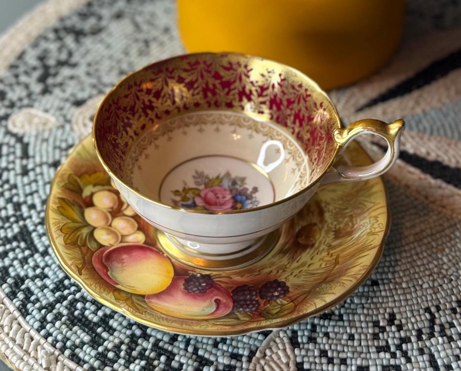 AYNSLEY ORCHARD GOLD 4点セット Aynsley Orchard Gold Coffee Set, Pattern # C746 | Cynthia