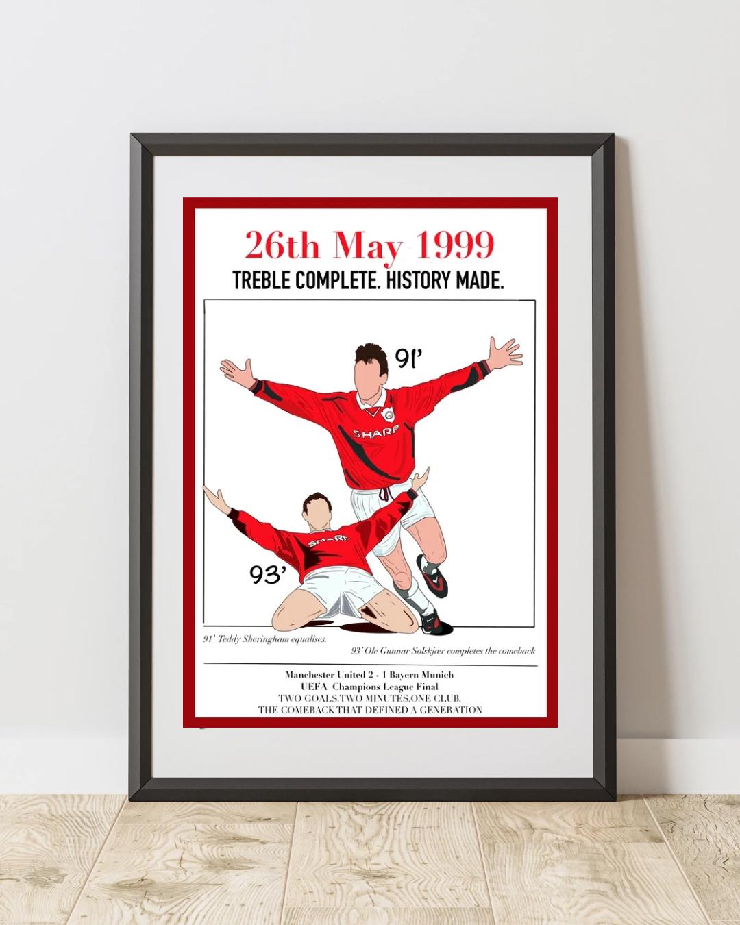 入手不可能'99 Man U 三冠(CL・リーグ・FAカップ)Tie 公認商品