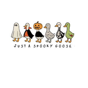 Spooky Goose Halloween PNG: Funny Costume Design (Digital Download)