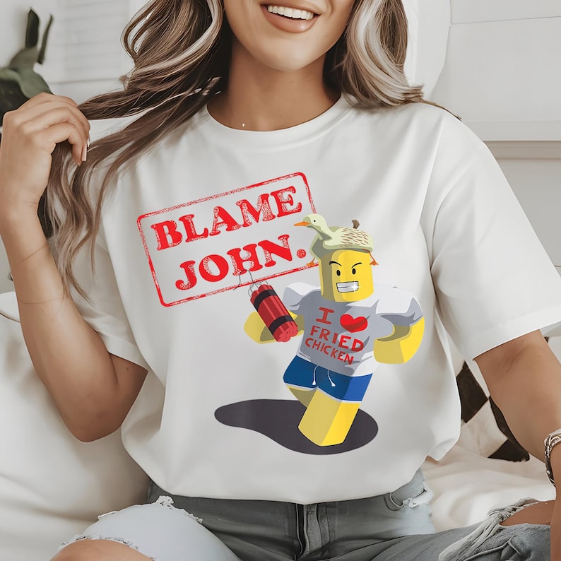Blame John Roblox Meme PNG I Love Fried Chicken Gamer Art Digital Il 1zbj 