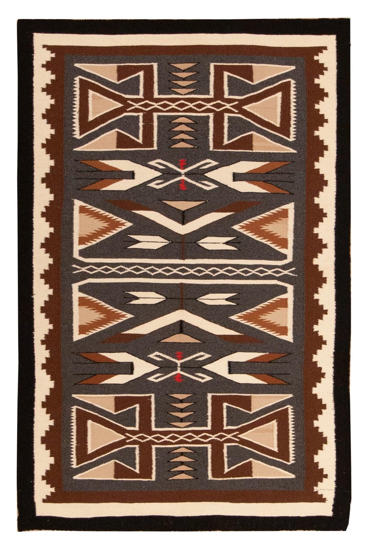 Teec Authentic Native American Navajo Teec Nos Pos Rug 2'10