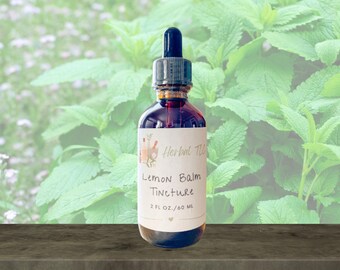 Handcrafted Lemon Balm Tincture: Calming Herbal Extract, 2 oz