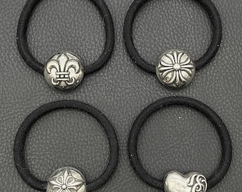 Haarband van S925 sterling zilver met fleur-de-lis | Gotische haarband