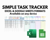 Project Task Tracker - Eisenhower Matrix Spreadsheet - Excel & Google Sheets
