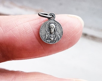 Medalla Pequeña Señora de Fátima/Sagrado Corazón de Jesús