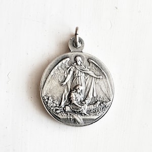 Double Sided - Guardian Angel & Saint Raphael the Archangel - Angel - Medal - Pendant - San Rafael - Angeles - Angels