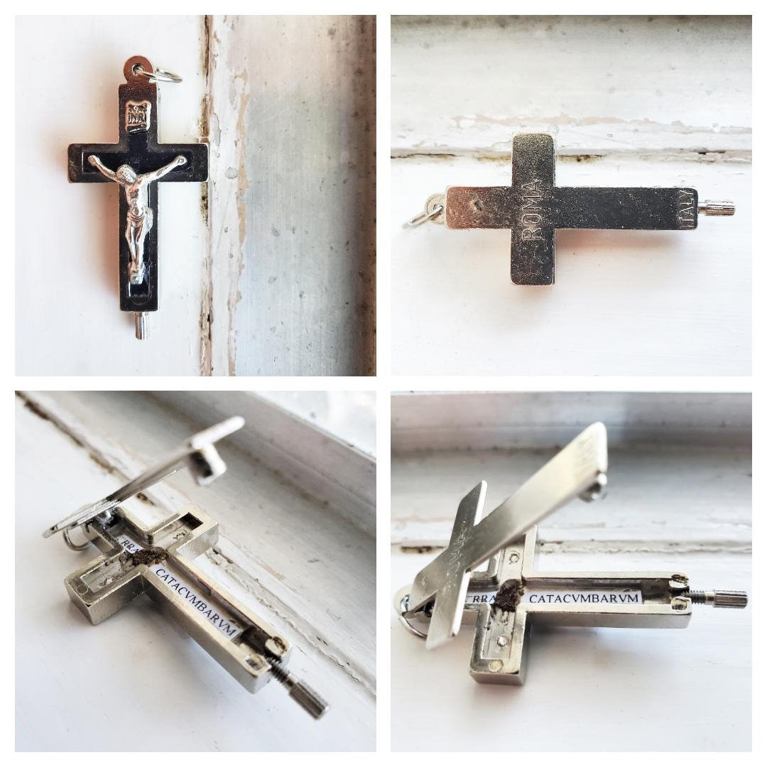 ローマのカタコンベ土製聖骨箱の十字架 - メメント・モリ - Etsy 日本