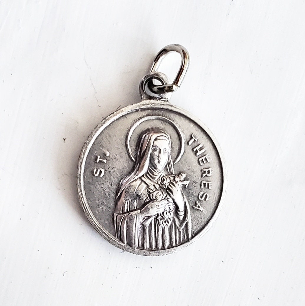 RELIC Ex Indumentis - Saint Therese - Pewter Medal - Etsy Canada