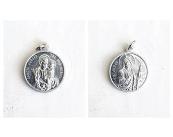 Aluminum Saint Joseph and Saint Jude Medal - Pendant