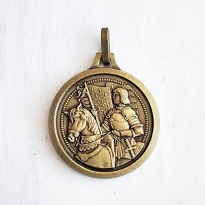 1.25&quot; Saint Joan of Arc - Bronze - Pendant