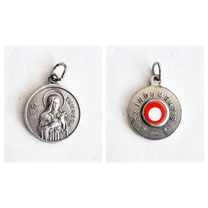 RELIC Ex Indumentis - Saint Therese - Pewter Medal