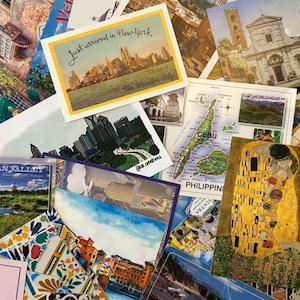 50 Postcard Lot Dates From 1920-1970 Standard Size