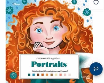 Disney Mystery Portraits Coloring Book, Art Therapy (Digital Download)