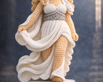 Aphrodite Crochet Doll Pattern – Greek Goddess Amigurumi (Digital Download)