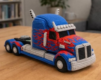 Crochet Semi Truck Toy Amigurumi PDF Pattern (Digital Download)