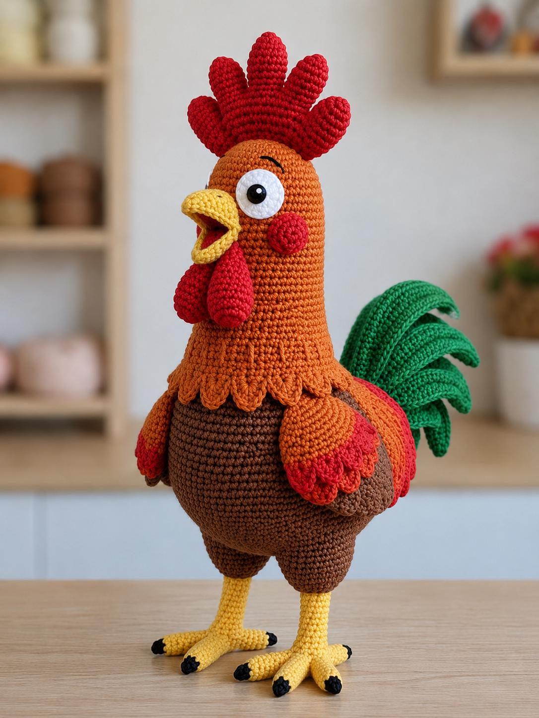 30 Rooster Crochet Patterns to Add Farmhouse Charm to Your Home Decor 28 Amigurumi Rooster Crochet Pattern for Farmhouse Decor