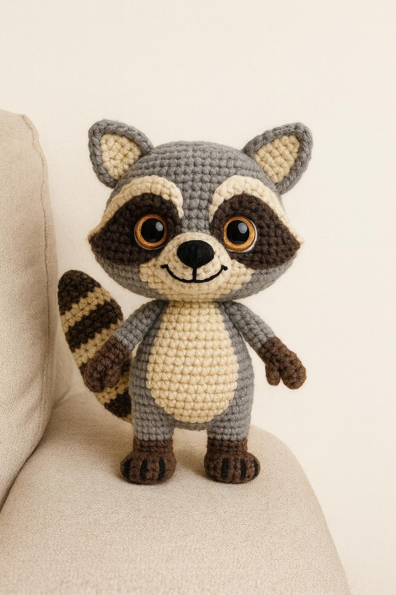 Easy Racoon Crochet Pattern Amigurumi Raccoon Crochet Pattern: Easy DIY Plush Toy (PDF Download) - Etsy