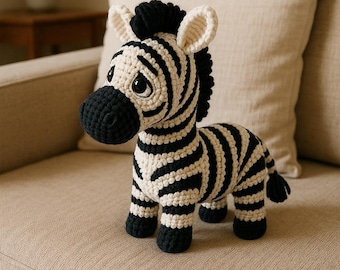 Crochet Zebra Pattern: Amigurumi Plush Toy (PDF Download)