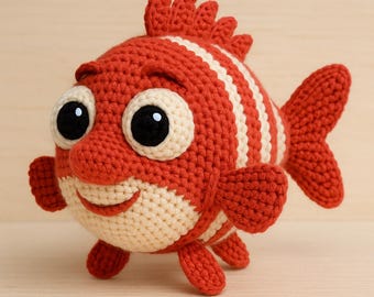 Crochet Clownfish Pattern: Beginner-Friendly Amigurumi PDF Tutorial (Instant Download)