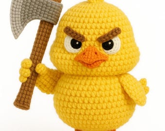 Crochet Angry Chick Amigurumi Pattern: Beginner-Friendly DIY Plush (PDF Pattern)