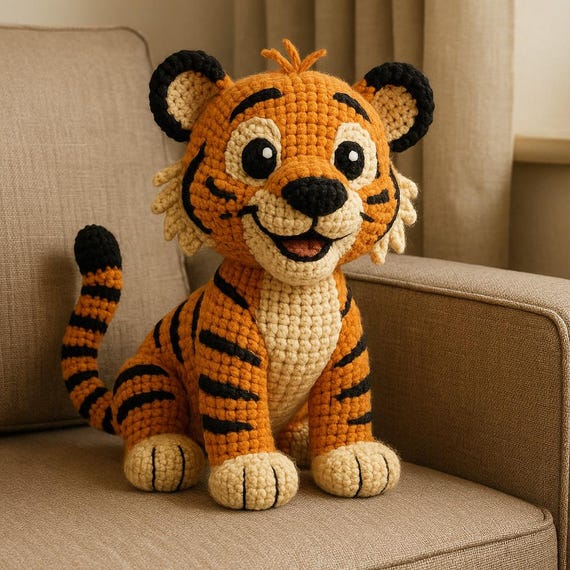 Tiger Face Crochet Pattern