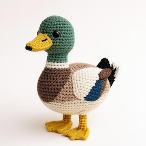 Crochet Mallard Duck Pattern – Easy Amigurumi Tutorial for Beginners, DIY Plush Toy, Animal Decor, Instant PDF Download