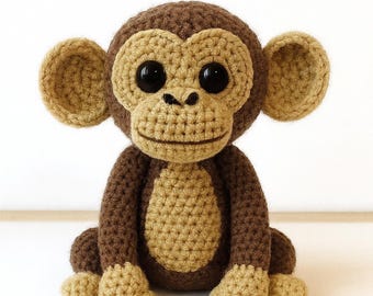 Easy Crochet Monkey Pattern: Amigurumi Toy Tutorial (PDF Download)