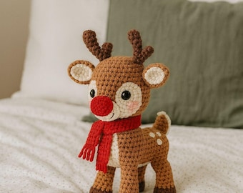 Beginner Reindeer Crochet Pattern, Christmas Amigurumi Deer (Digital Download)