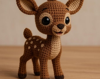 Crochet Baby Deer Amigurumi Pattern: Easy Fawn Plush Tutorial (PDF Pattern