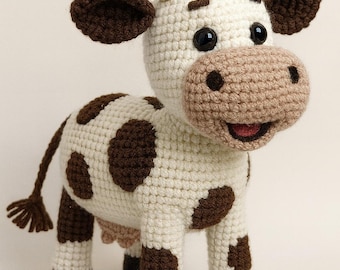Crochet Amigurumi Cow Pattern: Intermediate Level DIY Plush (PDF Pattern