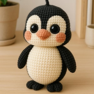 あみぐるみ　ぺんぎん　2体セット　ハンドメイド あみぐるみ ぺんぎん 2体セット ハンドメイド