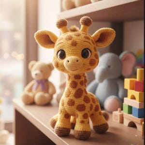 Virkmönster för amigurumi-giraff, gosedjur i PDF-format