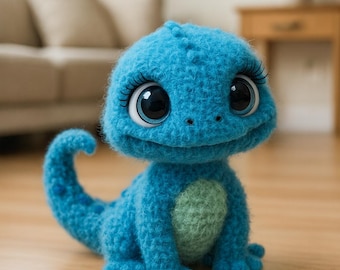Patrón de dinosaurio amigurumi para principiantes / Tutorial de dinosaurio de crochet fácil en PDF