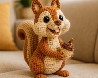 Eichhörnchen-Muster: Amigurumi Plüschtier für Fortgeschrittene (PDF Download, keine Bilder)