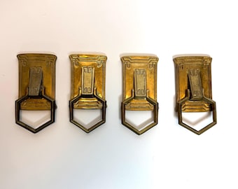 Antique Art Nouveau Brass Door Knocker / Pull – Art Nouveau Architectural Hardware – Vienna Secession Style • Sold Individually