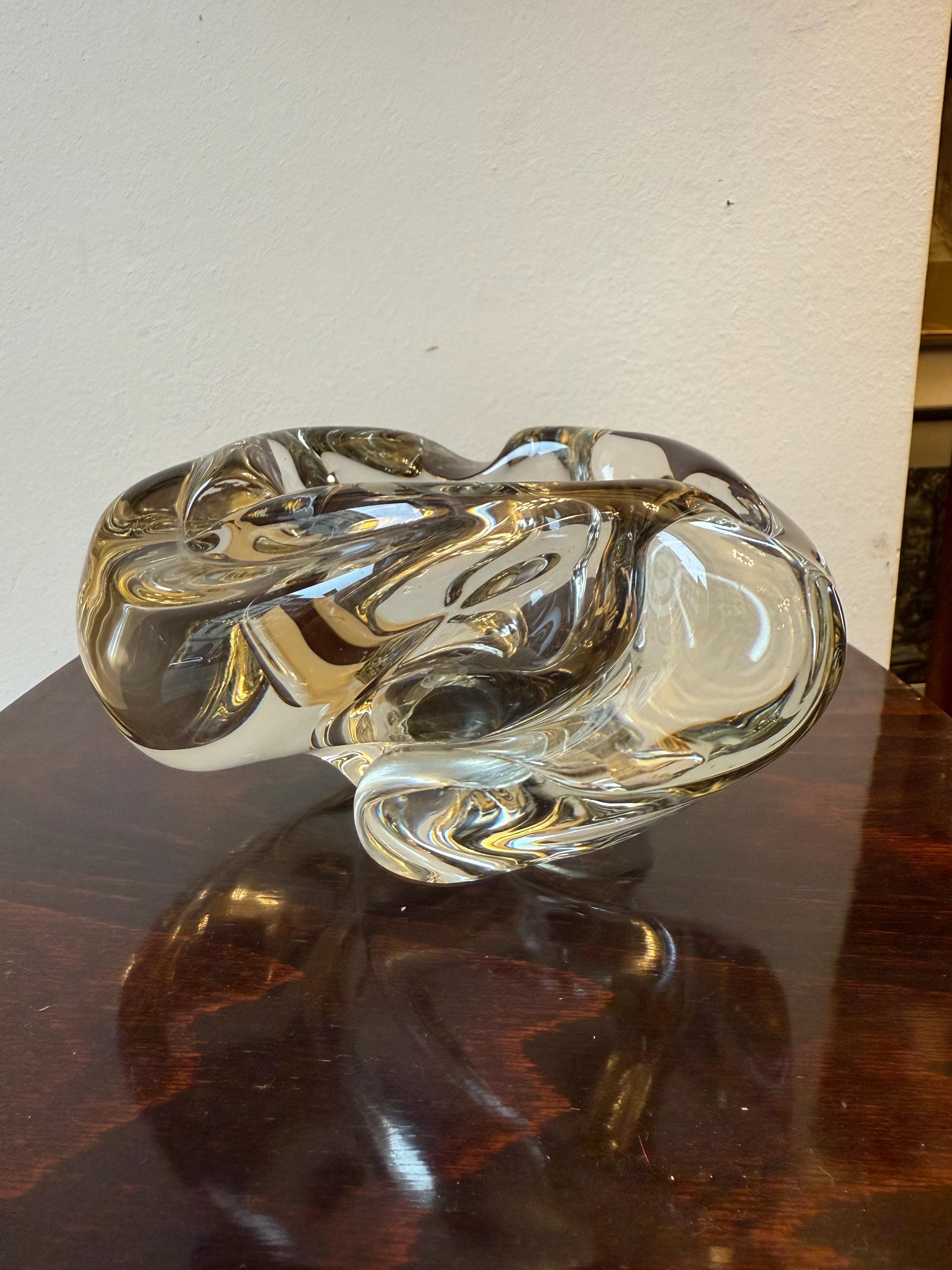Vintage Saint Louis Crystal “caravelle” Bowl / Ashtray – Mid 