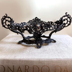 Antique Austrian Jugendstil Silverplate Centerpiece Frame – AK & Cie Wien – Ornate Art Nouveau Jardinière Stand