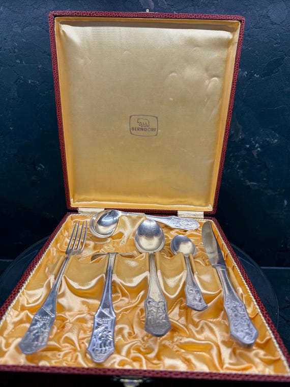 berndorf ナイフ　6本セット　ベルンドルフ　シルバープレート　ビンテージ Rare Berndorf Fairy Tale Cutlery Set • Hansel & Gretel