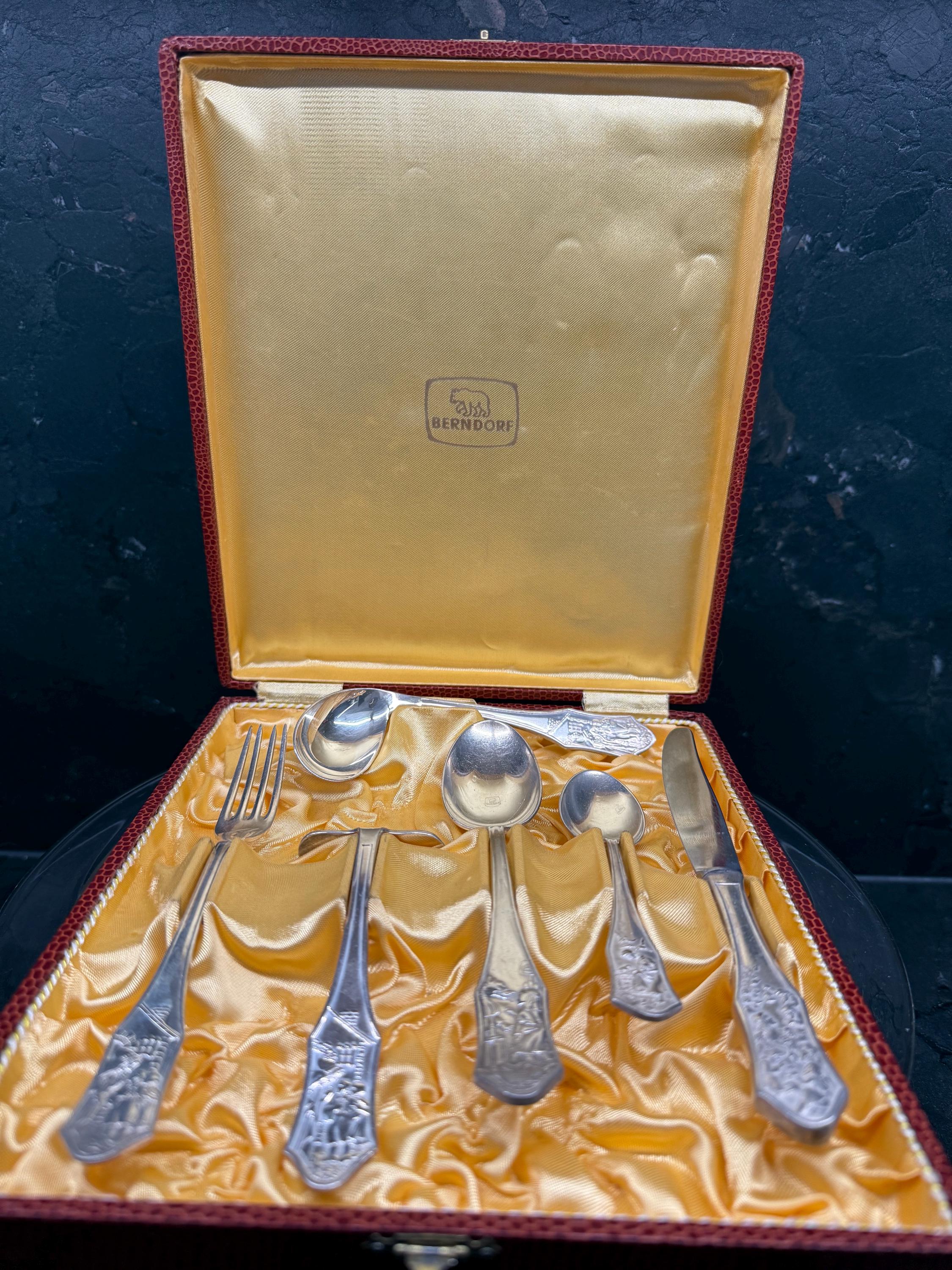 Rare Berndorf Fairy Tale Cutlery Set • Hansel & Gretel