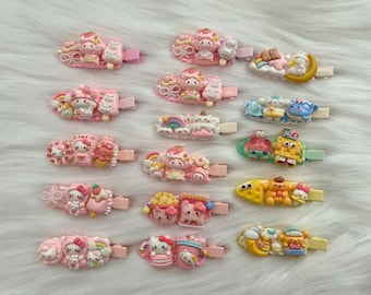 Kawaii Pochacco Hair Clips, Handmade Sanrio Barrette, Cute Dog