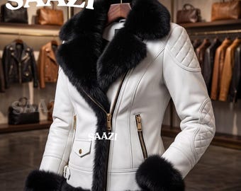 Women Fur Leather Jacket