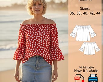Blouse Pattern | Sewing Pattern |Top Sewing Pattern | Women Sewing Pattern | PDF sewing Pattern Download | Classic Blouse 14