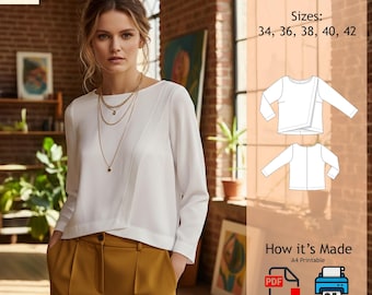 Blouse Pattern | Sewing Pattern |Top Sewing Pattern | Women Sewing Pattern | PDF sewing Pattern Download | Blouse 13