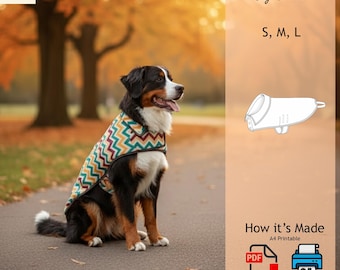 Dog Coat | Sewing Pattern | Dog Sewing | PDF sewing Pattern Download | Dog Coat Sewing 3
