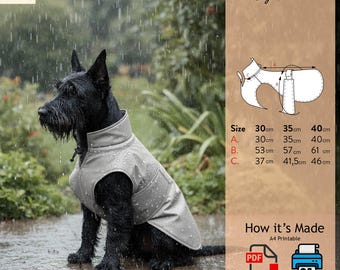 Dog Coat | Sewing Pattern | Dog Sewing | PDF sewing Pattern Download | Dog Coat Sewing 2 |
