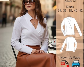 Blouse Pattern | Sewing Pattern |Top Sewing Pattern | Women Sewing Pattern | PDF sewing Pattern Download | Modern Blouse 10