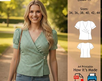 Blouse Pattern | Sewing Pattern |Top Sewing Pattern | Women Sewing Pattern | PDF sewing Pattern Download | Blouse 17