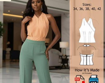 Blouse Pattern | Sewing Pattern |Top Sewing Pattern | Women Sewing Pattern | PDF sewing Pattern Download | Modern Blouse 28